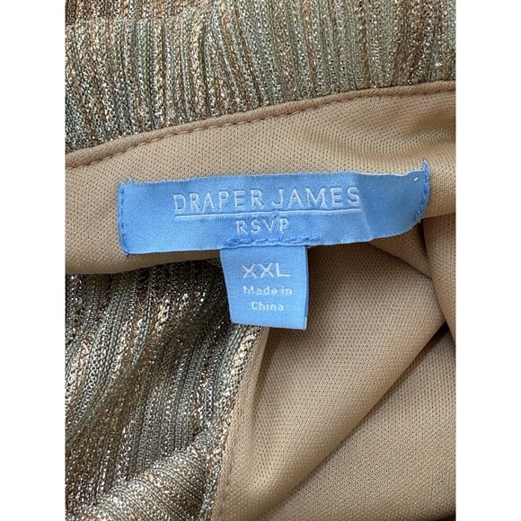 NEW Draper James RSVP Sleeveless Tiered Dress Gold Party Elastic Waist - Picture 16 of 17